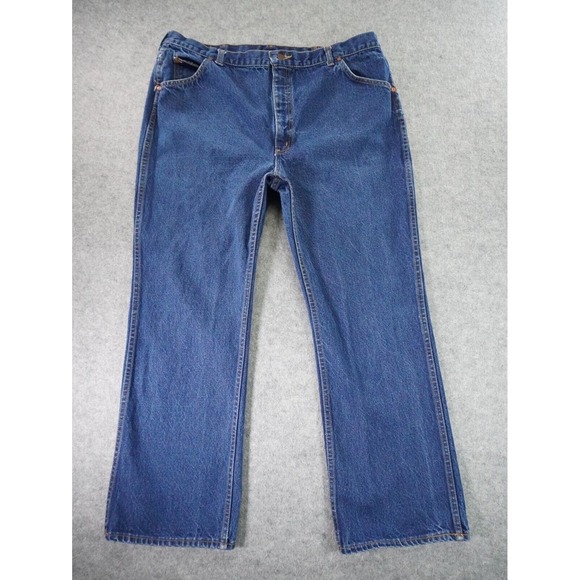 Vintage Roebucks Jeans Mens 42x30 Actual 37x27 ‎ Denim Blue Medium Straight Leg - Picture 1 of 10